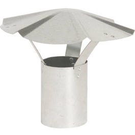 Stove Pipe Fitting, Galvanized Round Vent Cap, 7-In.