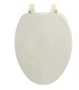 H2 Brands Aqua Plumb Plastic Toilet Seat (White, Round, Economy)