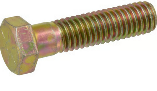 Hillman Yellow Dichromate Grade 8 Hex Cap Screw 3/8 x 3/4
