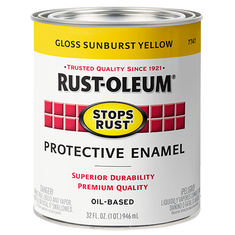 Rust-Oleum® Protective Enamel Brush-On Paint Gloss Sunburst Yellow