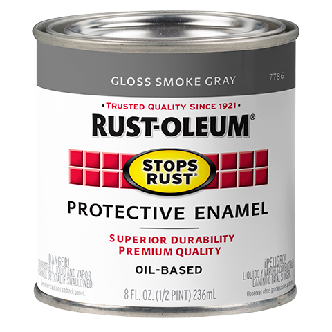 Rust-Oleum® Protective Enamel Brush-On Paint Gloss Smoke Gray