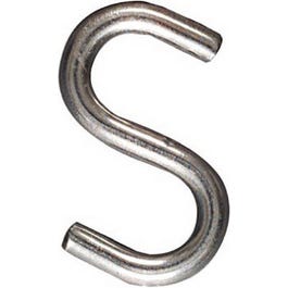 Open S Hook, Stainless Steel, 2-1/2-In.