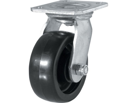 Shepherd Hardware 5-Inch Polypropylene Wheel Swivel Plate Caster, 500-lb Load Capacity