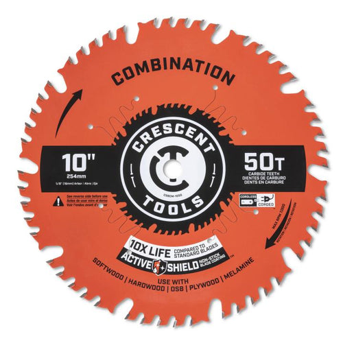 Crescent 10 x 50-Tooth Combination Circular Saw Blade