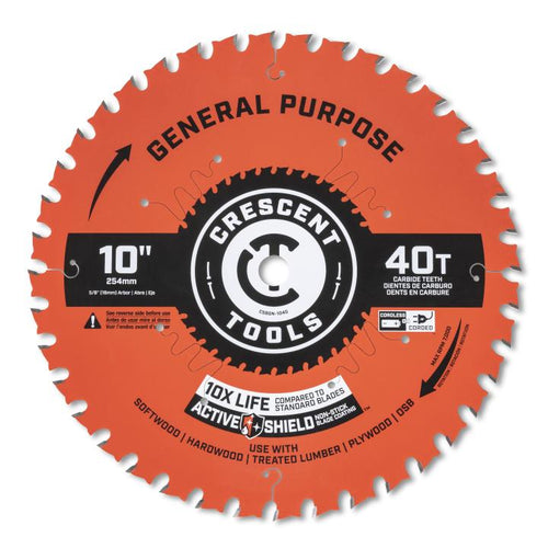 Crescent 10 x 40-Tooth General Purpose Circular Saw Blade