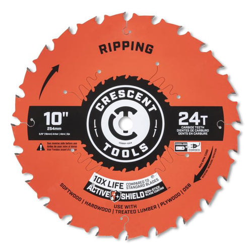 Crescent 10 x 24-Tooth Ripping Circular Saw Blade