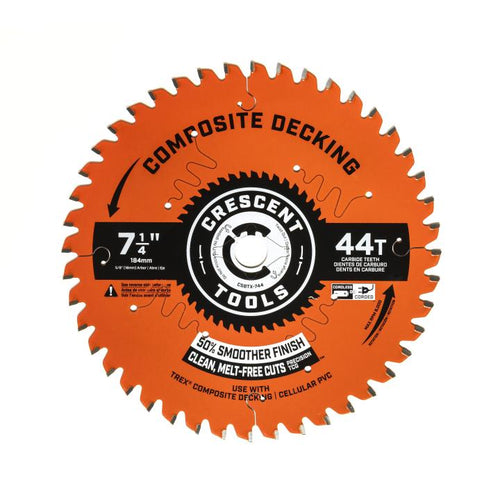 Crescent 7-1/4 x 44-Tooth Composite Decking Circular Saw Blade