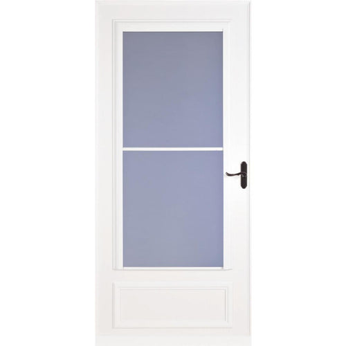 Larson Screenaway Lifestyle 36 In. W x 81 In. H x 1 In. Thick White Mid View DuraTech Storm Door